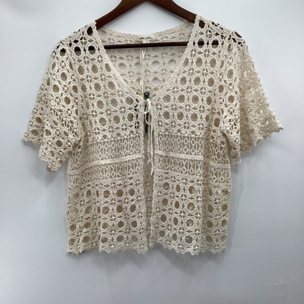 Ultra Pink Ivory Crochet Blouse